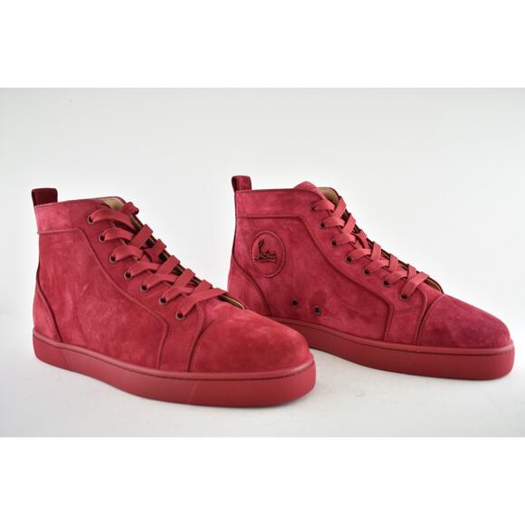 Christian Louboutin Mens Louis Orlato Flat Persan Pink High Top Sneaker 42 9 - Picture 4 of 12